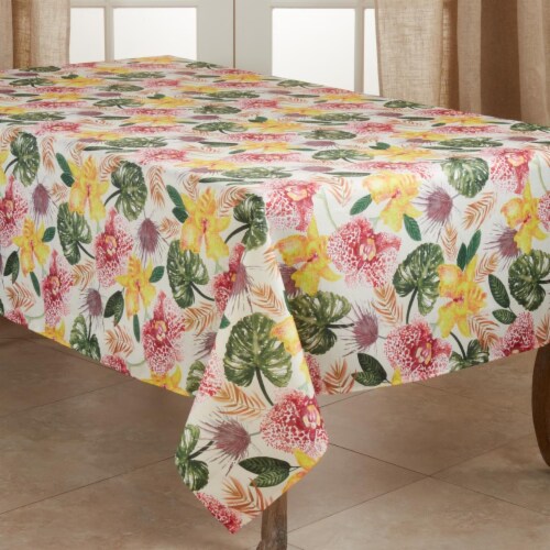 Saro 8719 M5070b 50 X 70 In Oblong Floral Tablecloth With Lanai Design 1 Kroger