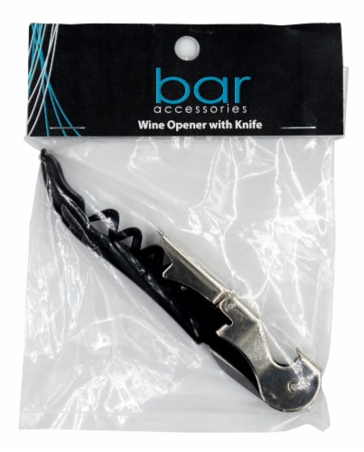 Watch Us Bar Accessories Wine Opener & Knife - Black Perspective: front