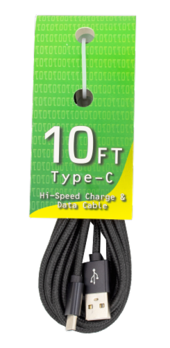 James Paul Products Type-C Hi-Speed Charge and Data Cable Perspective: front