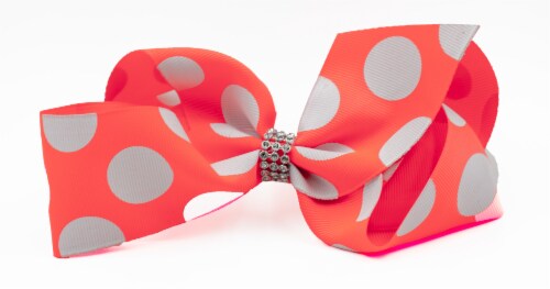 James Paul Products Small Neon Bow - Coral/White Perspective: front
