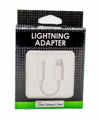 James Paul Products Lightning Adapter for Apple - White Perspective: front