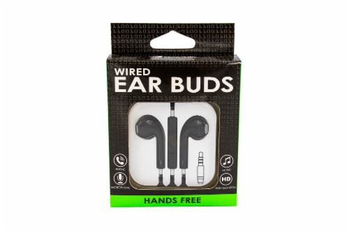 James Paul Products Wired Ear Buds - Black Perspective: front