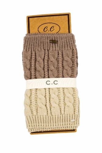 CC Boot Cuffs - Brown/Cream Perspective: front
