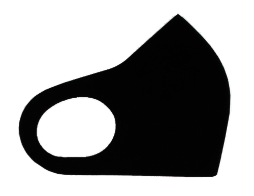 Watch-Us Adult Face Mask - Black Perspective: front