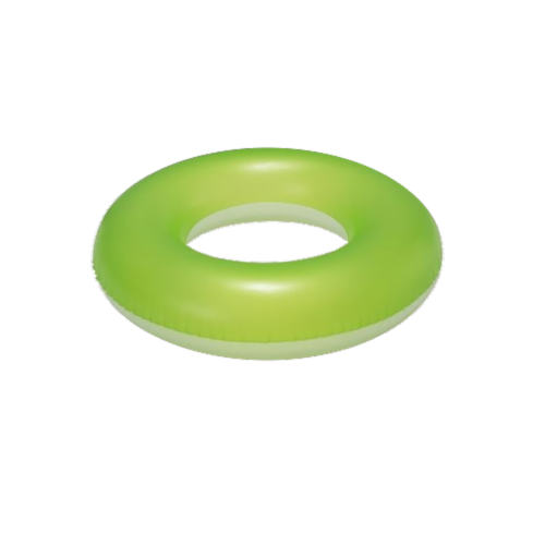 Watch-Us Transparent Tube Swim Ring - Green Perspective: front