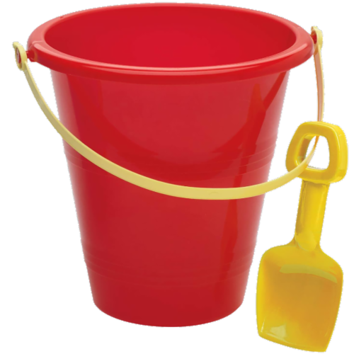 James Paul Products Bucket with Shovel - Red Perspective: front