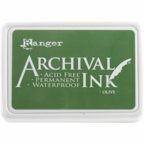 Ranger Archival Ink Pad #0-Olive Perspective: front
