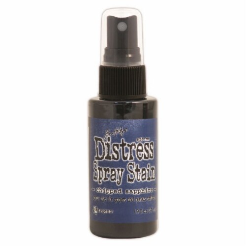 Tim Holtz Distress Spray Stain 1.9oz-Chipped Sapphire Perspective: front