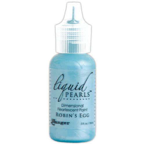 Liquid Pearls Dimensional Pearlescent Paint .5oz-Robin's Egg Perspective: front