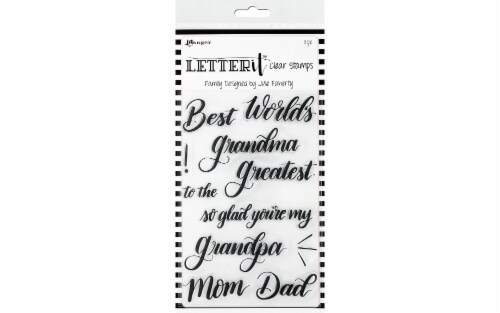 Ranger Letter It Clear Stamp Set Family Perspective: front