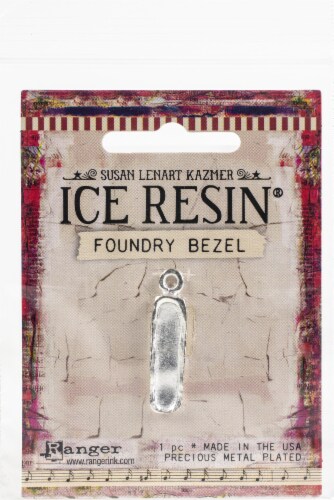 Ice Resin Foundry Bezel Collection-Silver Petite Pillar Perspective: front