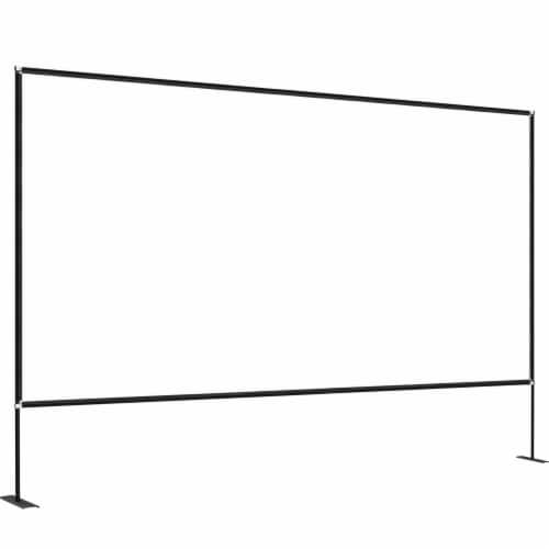 Vevor Outdoor Movie Screen W/ Stand Portable Movie Screen 135  Projector Screen Perspective: front