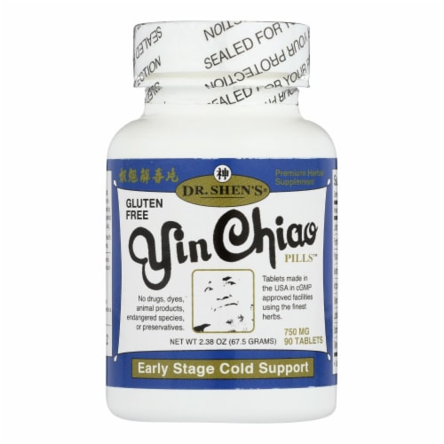 Dr. Shen's Yin Chiao Early Stage Cold Support Tablets 750mg Perspective: front