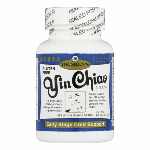 Dr. Shen's Yin Chiao Early Stage Cold Support Tablets 750mg Perspective: front