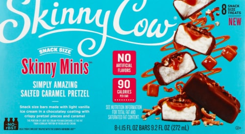 Skinny Cow® Skinny Minis Simply Amazing Salted Caramel Pretzel Snack Size Bars Perspective: front