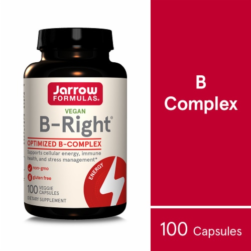 Jarrow Formulas® B-Right® Optimized B-Complex Capsules Perspective: front