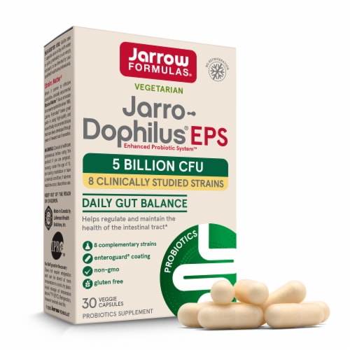 Jarrow Formulas® Jarro-Dophilus® EPS Daily Gut Balance Probiotic Capsules Perspective: front