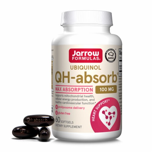 Jarrow Formulas® Max Absorption QH-Absorb® Softgels Perspective: front