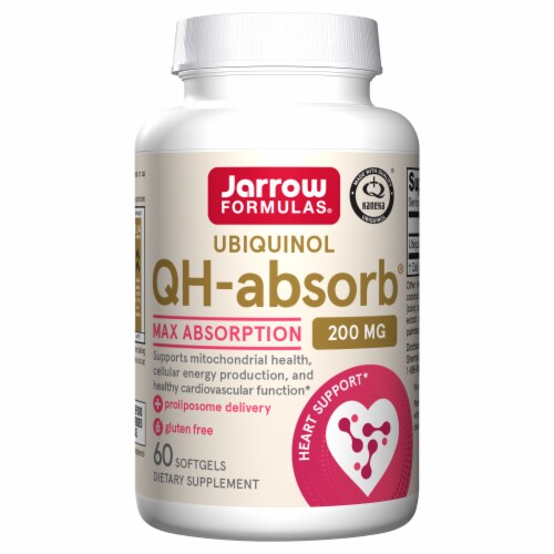 Jarrow Formulas® Ubiquinol QH-Absorb Softgels Perspective: front
