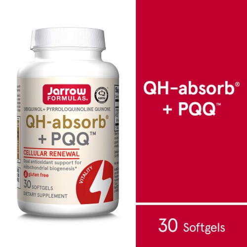 Jarrow Formulas Ubiquinol QH+ PQQ Perspective: front