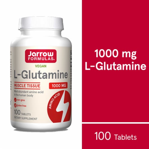Jarrow Formulas® LGlutamine for Muscle Tissue Tablets Perspective: front