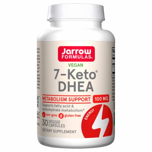 Jarrow Formulas® 7-Keto® DHEA Metabolism Supplement Capsules 100mg Veggie Capsules Perspective: front