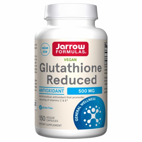 Jarrow Formulas Glutathione Reduced 500mg Dietary Supplement Perspective: front