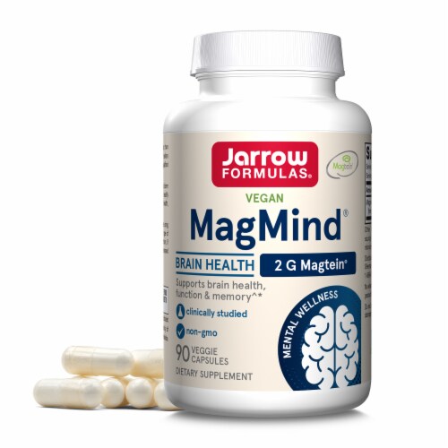 Jarrow Formulas® MagMind® Brain Health with Magtein® for Memory Support Capsules Perspective: front