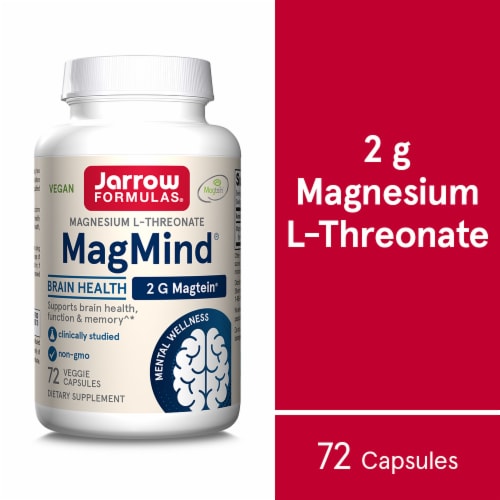 Jarrow Formulas® MagMind® L Threonate Capsules 2 g Perspective: front