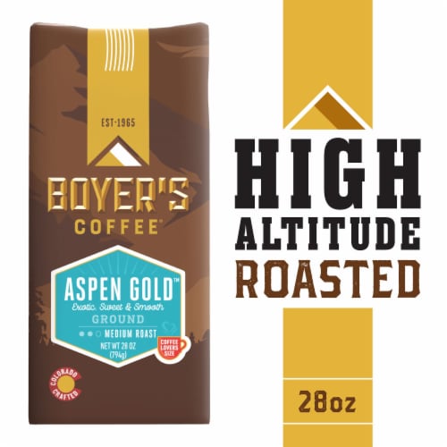 Boyer's Coffee™ Aspen Gold™ Medium Roast Ground Coffee Perspective: front