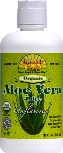Dynamic Health Unflavored Organic Aloe Vera Juice Perspective: front