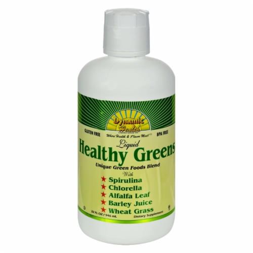 Dynamic Health Healthy Greens Blend Liquid Dietary Supplement Perspective: front