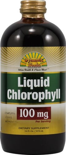 Dynamic Health Liquid Chlorophyll 100mg Dietary Supplement Perspective: front