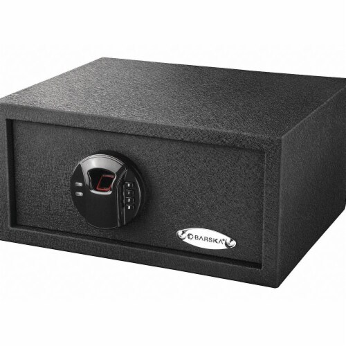 Barska Biometric Safe,Blk,12.5 lb.,1.32 cu. ft. AX12476 Perspective: front