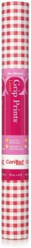 Con-Tact Brand® Grip Prints Non-Adhesive Shelf Liner - Ruby Red Plaid Perspective: front