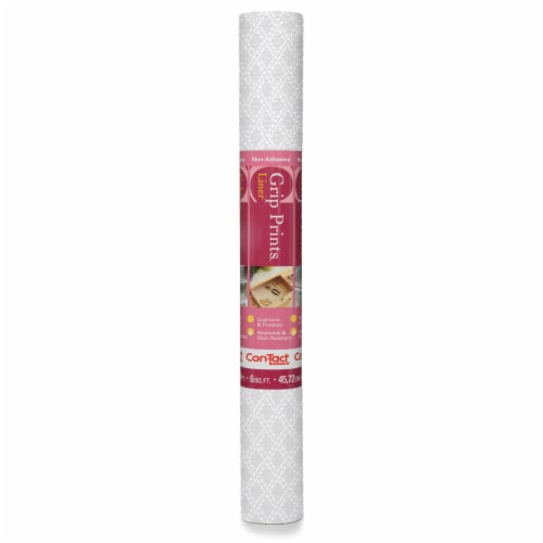 Con-Tact Brand® Grip Prints Non-Adhesive Liver - Savoire Pale Gray Perspective: front