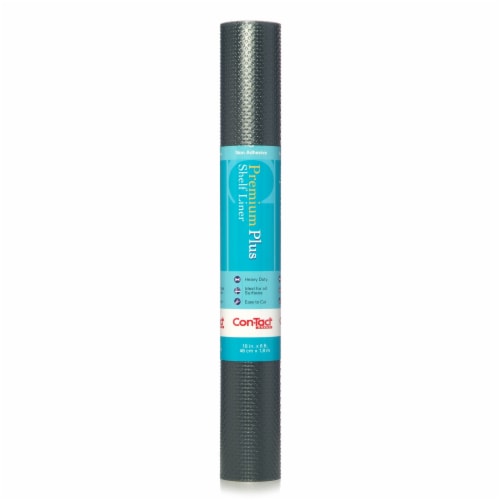 Con-Tact Brand® Premium Plus Non-Adhesive Shelf Liner - Smoke Opaque Perspective: front