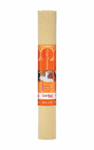 Con-Tact Brand Grip Premium 4 ft. L x 20 in. W Almond Non-Adhesive Shelf Liner - Total Qty: 6 Perspective: front