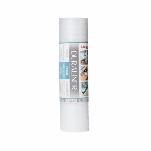 Con-Tact Brand Duraliner Premium Solid Vinyl Shelf Liner - Ribbed Clear Perspective: front