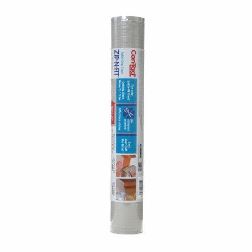 Con-Tact Brand Zip-N-Fit Solid Grip Shelf Liner - Cool Gray Perspective: front