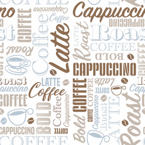 Con-Tact Brand® Grip Prints Vinyl Top Shelf Liner - Coffee Bar Mocha Perspective: front