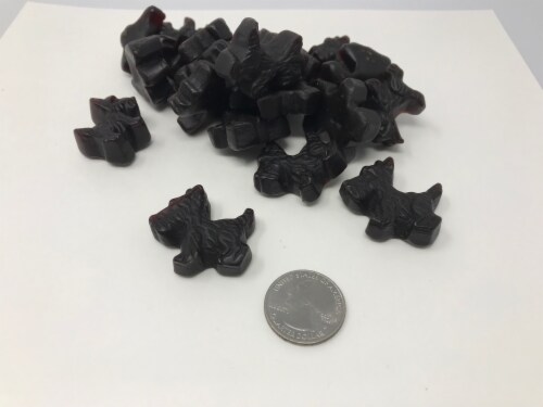 Black Licorice Scottie Dogs 5 pounds licorice juju candy Perspective: front