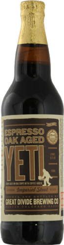 Great Divide  Brewing Espresso Oak Aged Yeti Imperial Stout Perspective: front