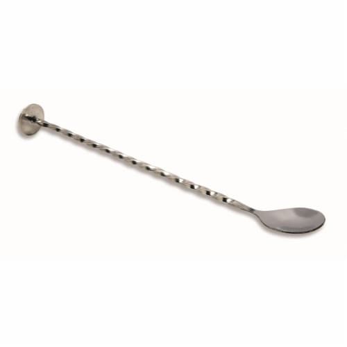 Wrap-Art 26678 Stainless Steel Bar Spoon with Muddler Perspective: front