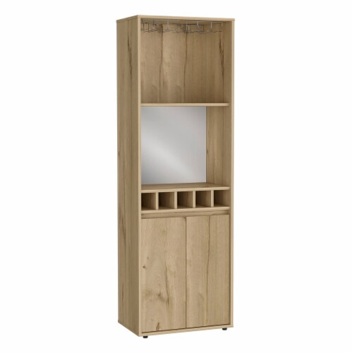 Dallas Bar Double Door Cabinet 5 Built in Wine Rack 2 Shelves 2