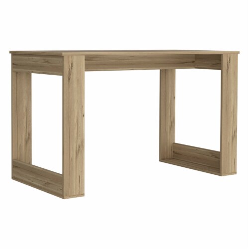 Melb Writing Desk with Ample Workstation and Sturdy Legs, Light Oak, 1 ...
