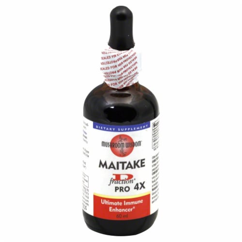 Mushroom Wisdom Maitake D Fraction Pro 4X Ultimate Immune Enhancer Perspective: front