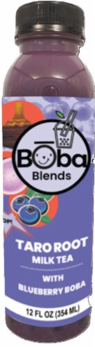 Maglio Boba Blends Taro Root Milk Tea with Blueberry Boba Bottle Perspective: front