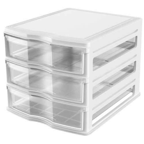 Life Story 3 Drawer Stackable Shelf Organizer Plastic Storage