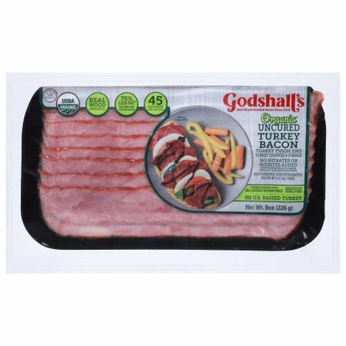 Godshalls Uncured Organic Turkey Bacon Perspective: front